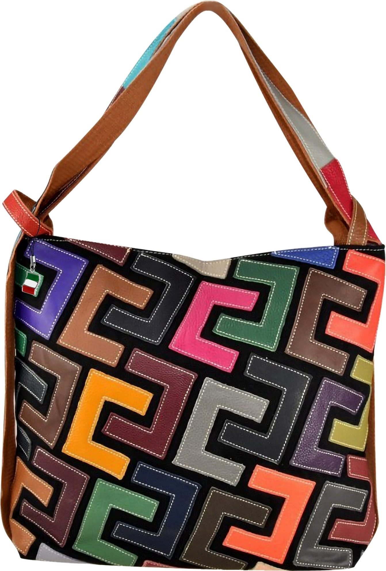 FLORENCE Schultertasche Florence ital. Damen Shopper Echtleder (Shopper), D günstig online kaufen