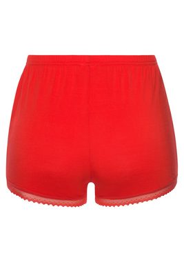 LASCANA Schlafshorts mit Spitzenbesatz