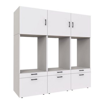 Roomart Waschmaschinenumbauschrank (Waschmaschinenschrank für Waschküche Mehrzweckschrank Trocknerschrank)