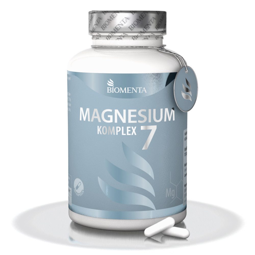 BIOMENTA Magnesium 7 Komplex - 7 Magnesiumquellen - 185 Kapseln hochdosiert Kapseln, 185 St., 164.4 g