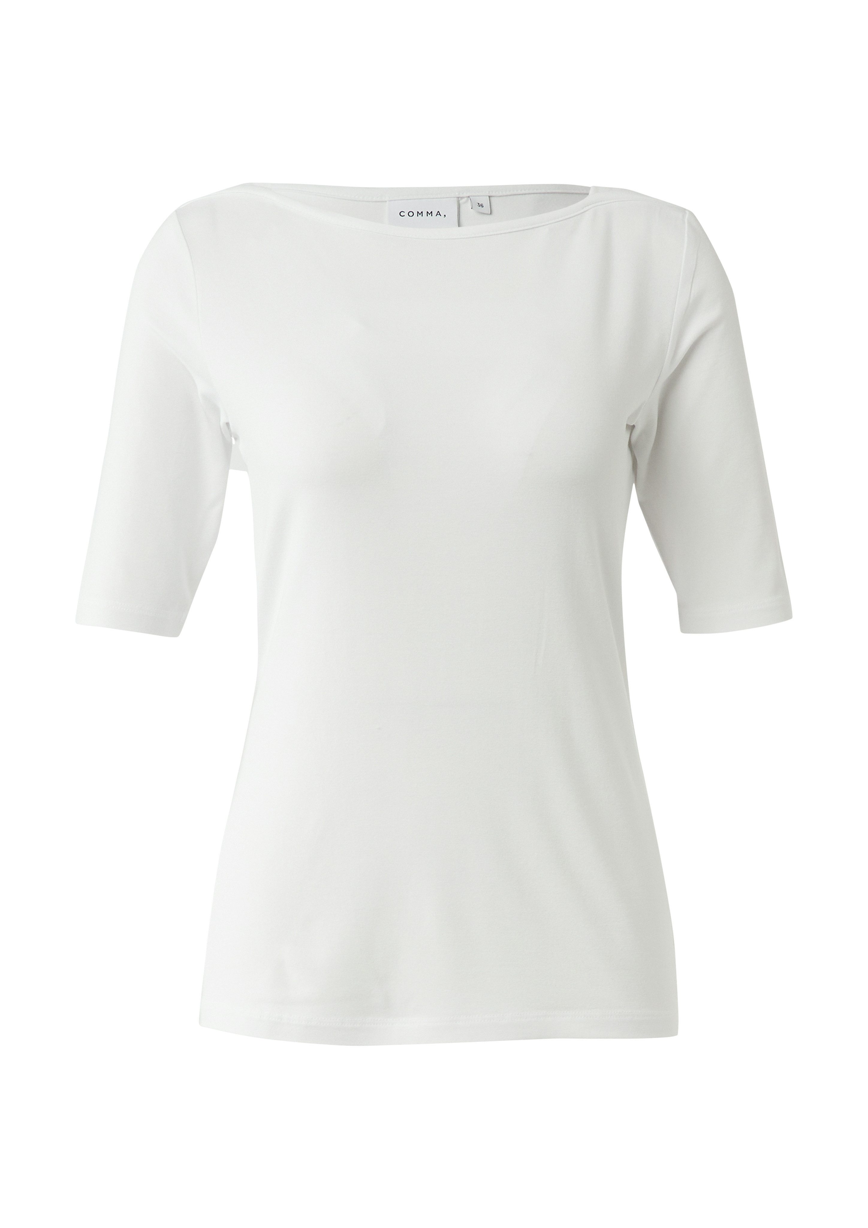 comma T-Shirt halbarm, mit U-Boot.Ausschnitt