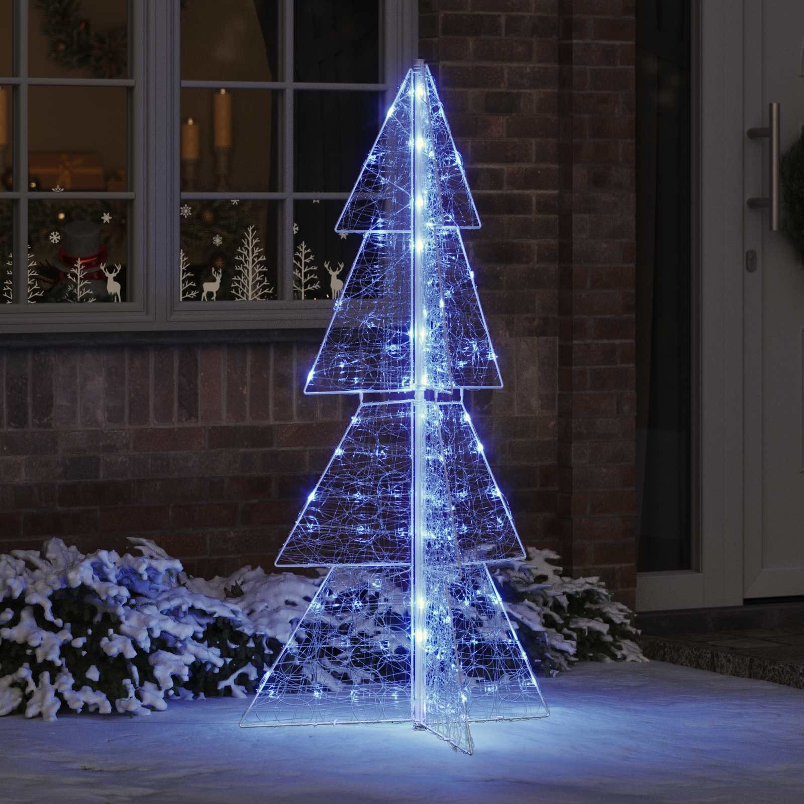 vidaXL Christbaumschmuck Weihnachtsbaum 160 LEDs Blau 150 cm Acryl (1-tlg)
