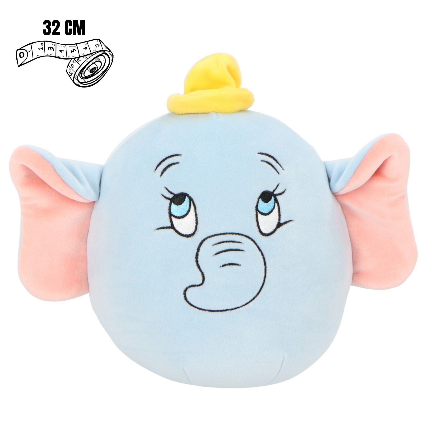 Disney Plüschfigur Dumbo Squishy 32 cm weiche Spielzeugfigur in Grau für Kinder