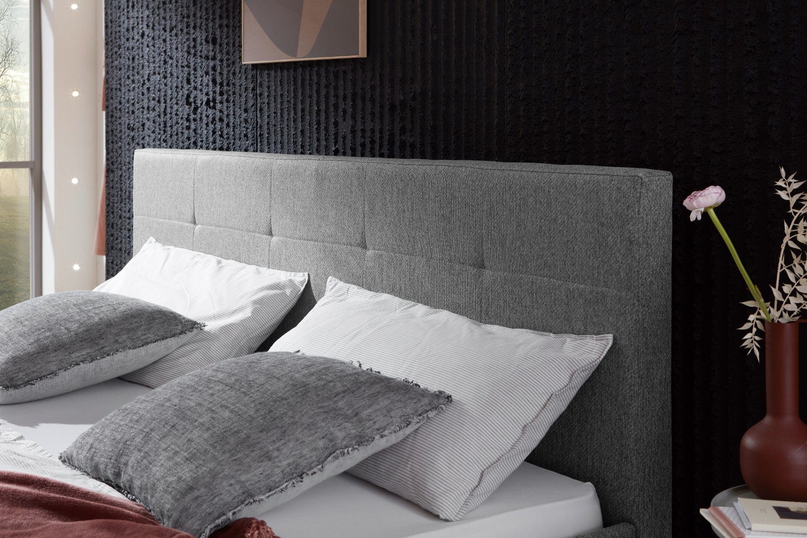 meise.möbel Polsterbett Swing (Einzelbett / Doppelbett, Liegefläche 140x200 oder 180 x200 cm), Komforthöhe