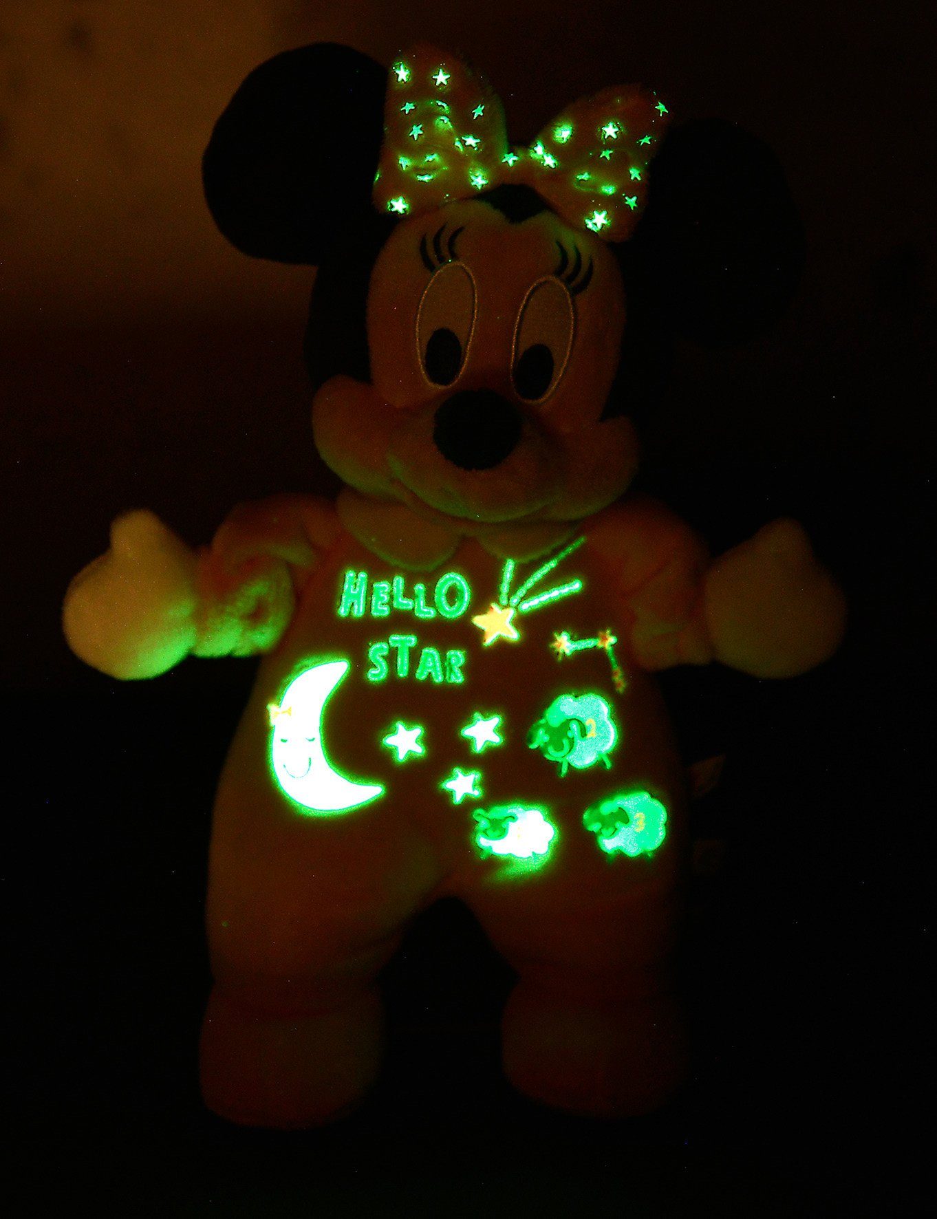 SIMBA Plüschfigur Minnie mit the Disney Starry Glow dark, 25cm, Night, Elementen leuchtenden in
