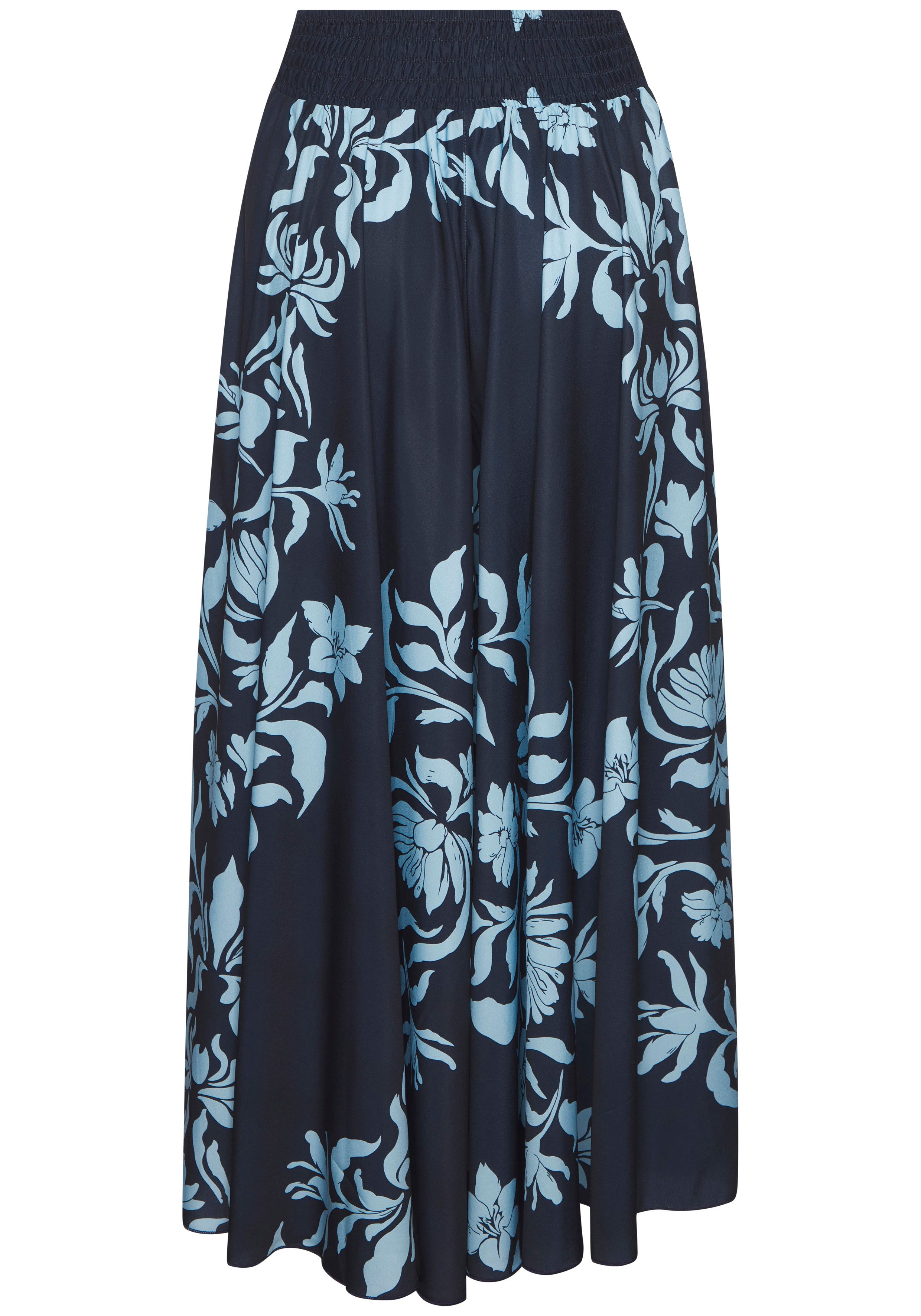 LASCANA Hosenrock mit Alloverdruck, Culotte, glatte bügelfreie Ware