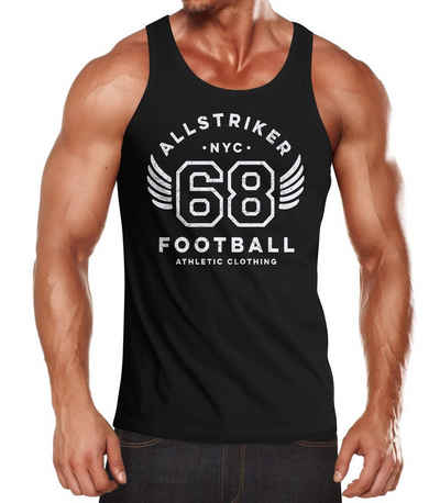 Neverless Tanktop Herren Tank-Top College Design Schriftzug NYC 68 Football Athletic Clothing Vintage Muskelshirt Muscle Shirt Neverless® mit Print