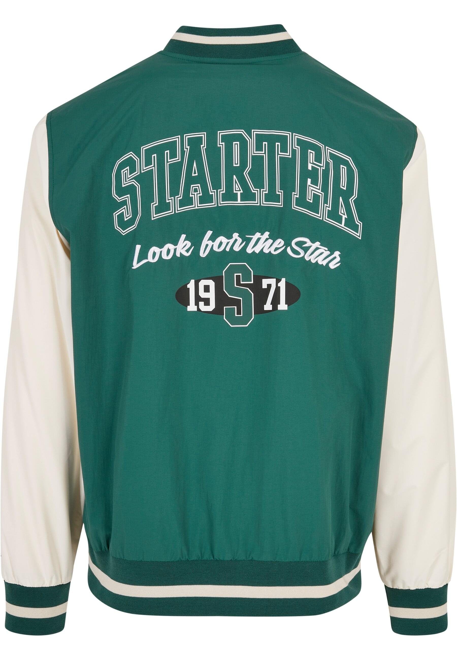 College (1-St) Starter darkfreshgreen/palewhite Nylon Herren Jacket Label Collegejacke Black Starter