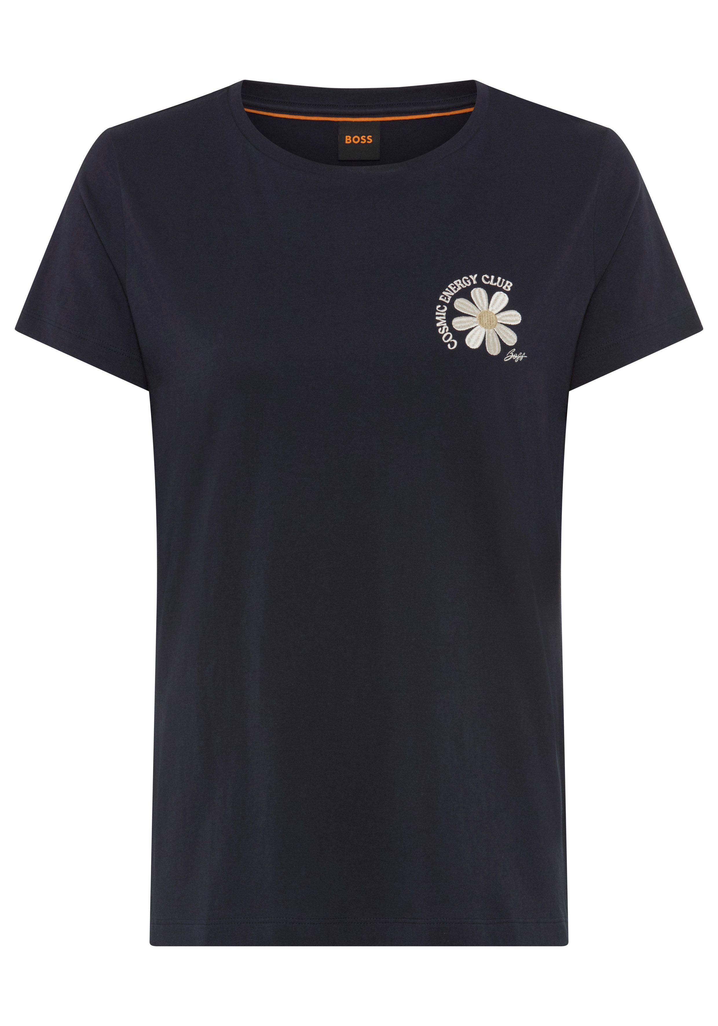 BOSS ORANGE T-Shirt Elove Premium Damenmode mit Stickerei, Slim Fit