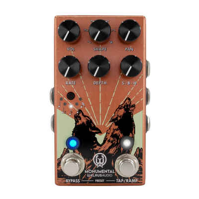 Walrus Audio Musikinstrumentenpedal, Monumental Orange Stereo Harmonic Tap Tremolo - Effektgrät für Gitar