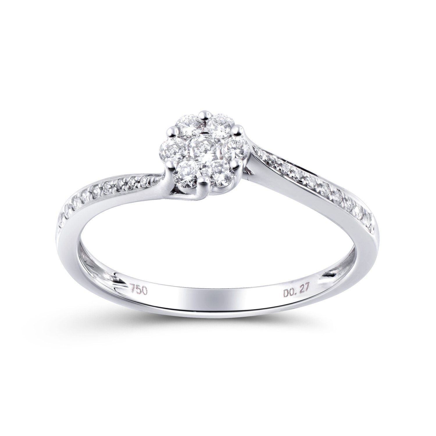Stella-Jewellery Solitärring 750er Gold Verlobungsring ca. 0,34 ct. Diamant (inkl. Etui), mit Brillanten 0,34ct. - Poliert
