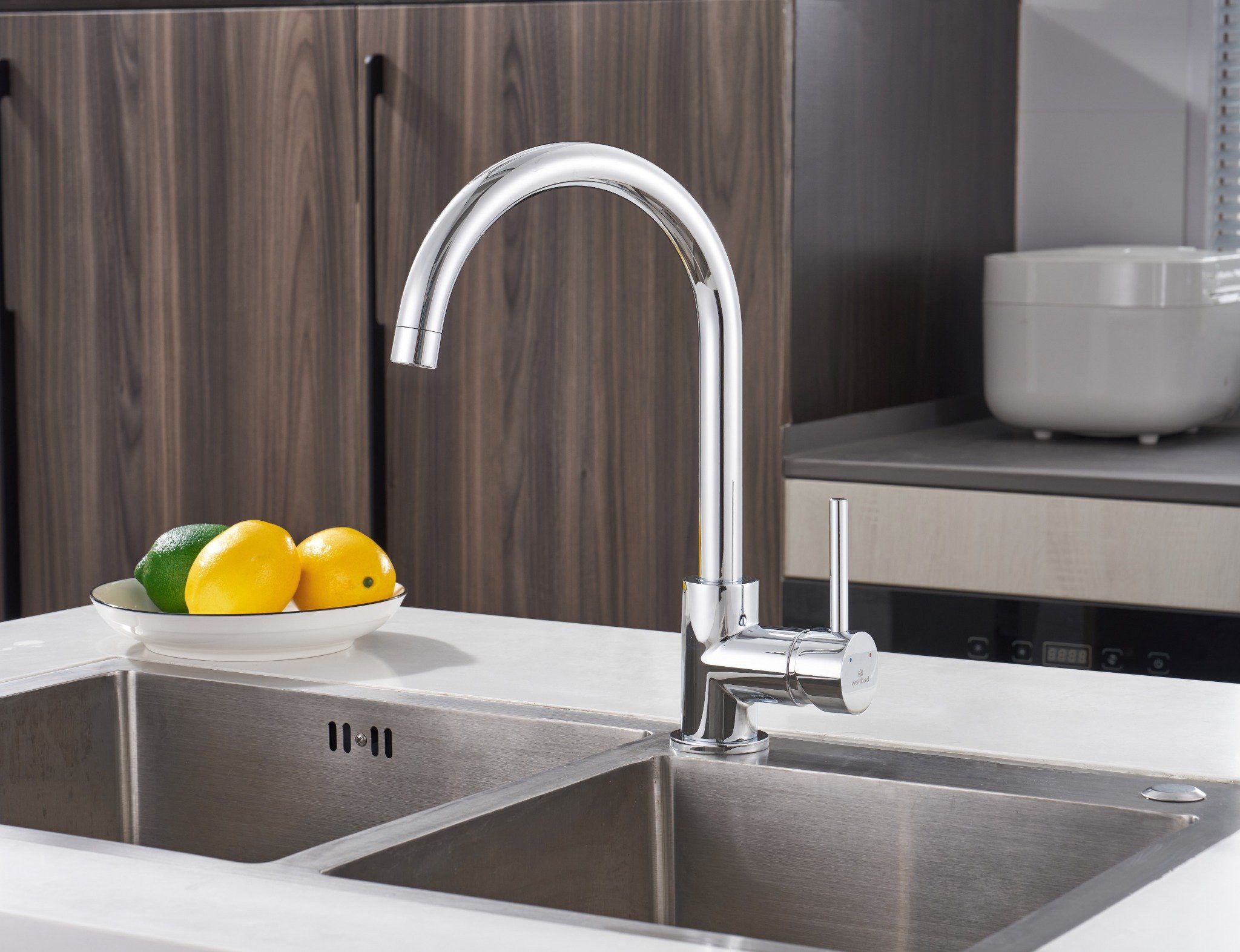 Balderia Spültischarmatur WELLBAD CASCADE Küchenarmatur Chrom – 360° drehba günstig online kaufen