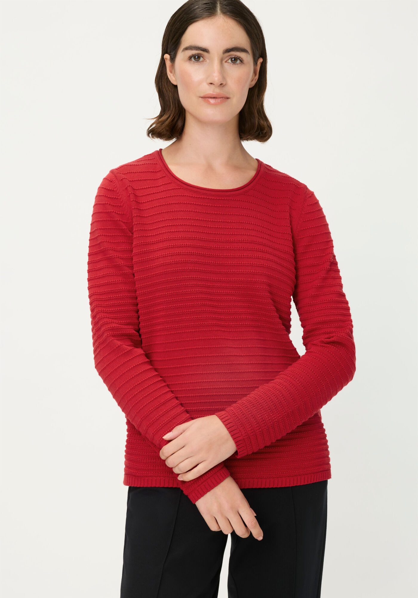 Olsen Rundhalspullover gerade geschnitten günstig online kaufen