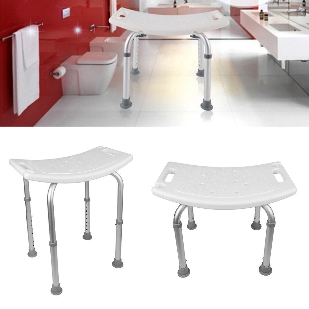JEOBEST Duschhocker Anti-Rutsch Duschsitz - Duschhilfe, Höhenverstellbar, Aluminium-Rahmen, Belastbar bis 100 kg