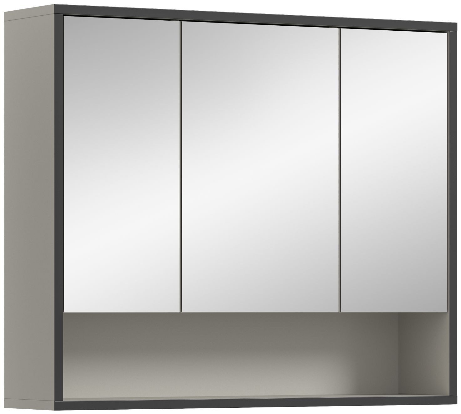 xonox.home Badezimmerspiegelschrank Kaschmir Nachbildung Softclose Melamin Modern 80x68x19 cm