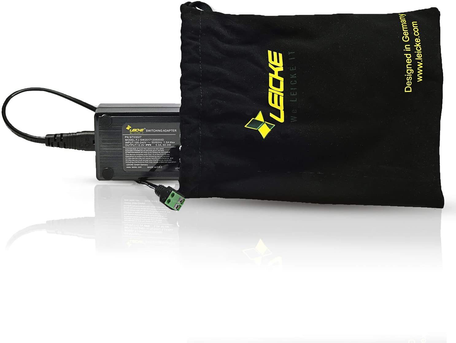 Leicke 12V 5A LED Netzteil Adapter Transformator, Konstantstromversorgung Netzteil (Ladegerät,Trafo,LED Stripes Streifen Lichtband Lichterkette RGB Leiste)