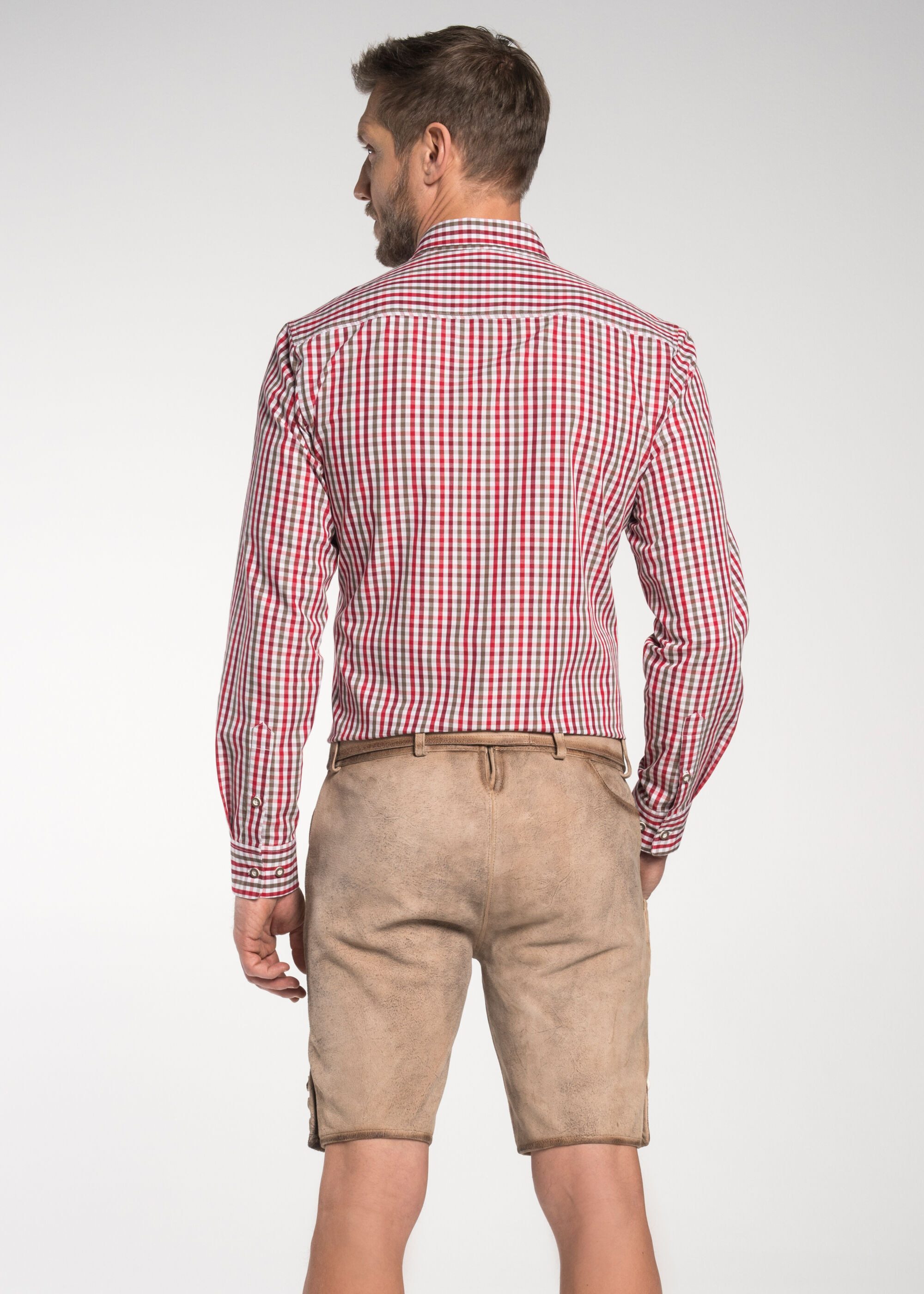 Spieth & Wensky Shorts Fredo mit Gürtelschließe mit Hirschmotiv