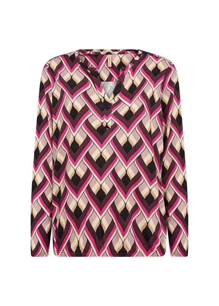 soyaconcept Langarmbluse SC-FELICITY AOP 481 FUCHSIA COMBI
