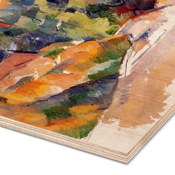 Posterlounge Holzbild Paul Cézanne, Straßenbiegung, Malerei