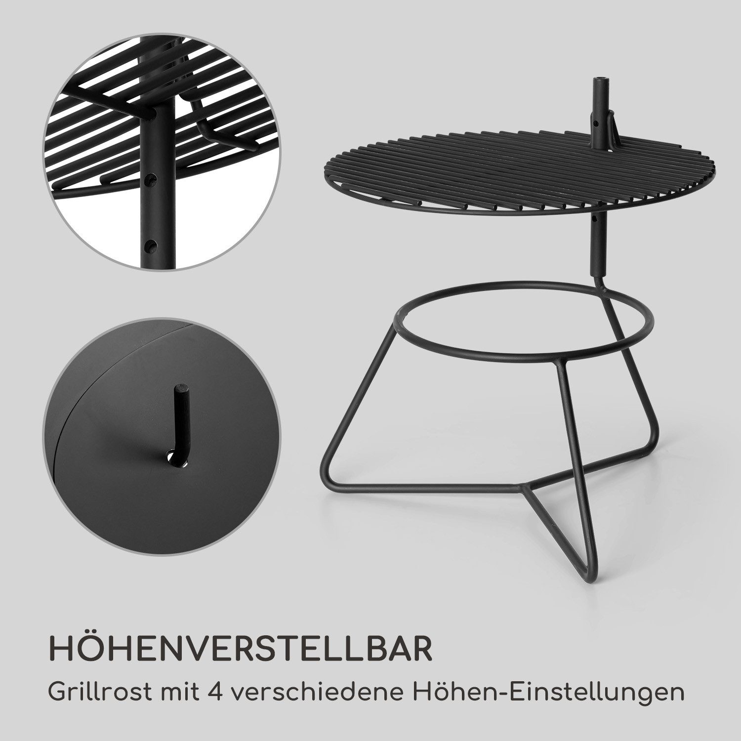 blumfeldt Feuerschale Orbit, (Set), Feuerschale Garten Grill Funkenschutz Feuerkorb Feuerstelle Outdoor