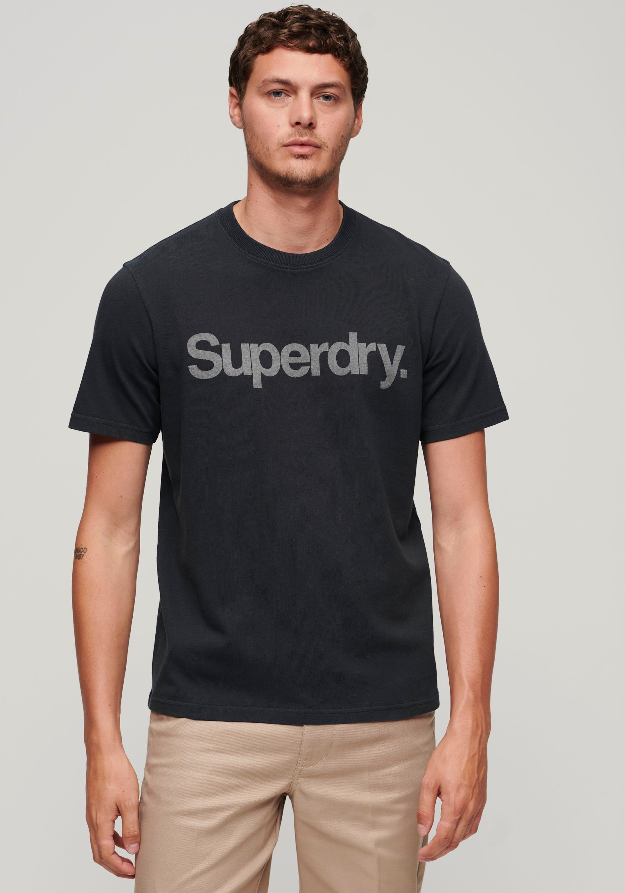 TEE eclipse navy CORE T-Shirt LOGO Superdry CITY LOOSE