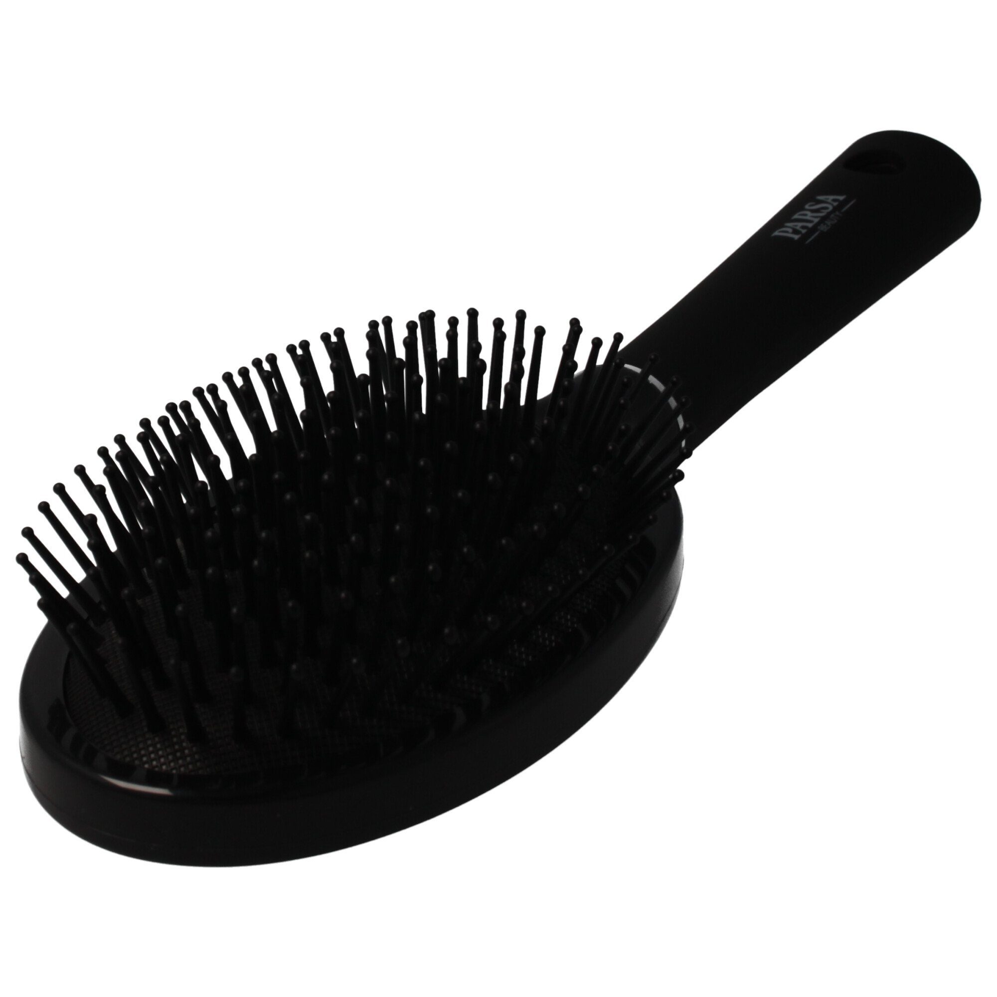 PARSA Beauty Kunststoffpins Trend Groß Oval Line Haarbürste Bürste mit schwarz Haarbürste