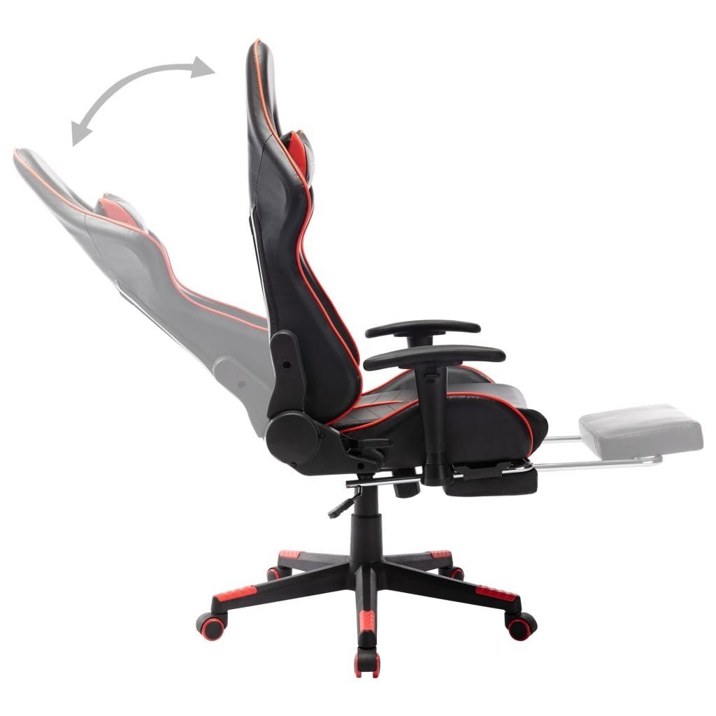 möbelando Gaming-Stuhl 3006523 Rot (LxBxH: in 61x67x133 Schwarz und cm)