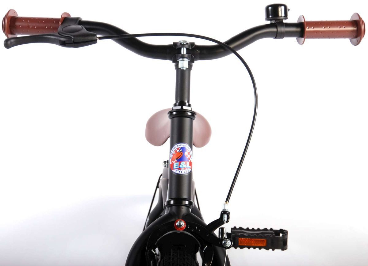 Volare Kinderfahrrad 16 Zoll Kinder Jungen Fahrrad Holland Bike Cruiser Schwarz 21602-CH, 1 Gang, Rücktrittbremse, Stützräder, Schutzbleche