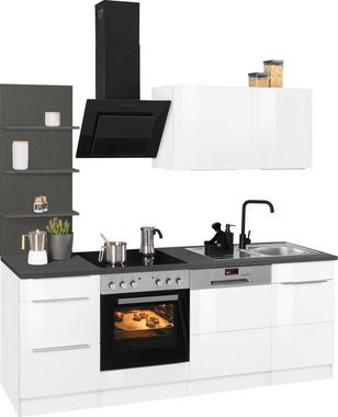 KOCHSTATION Küchenzeile KS-Brindisi, mit E-Geräten, Breite 220 cm