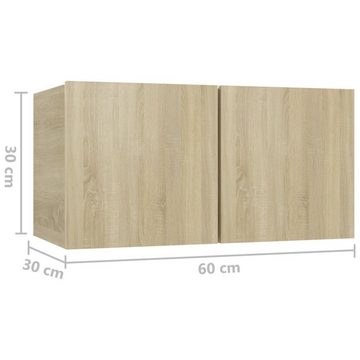 vidaXL TV-Schrank 8-tlg. TV-Schrank-Set Sonoma-Eiche Holzwerkstoff (8-St)