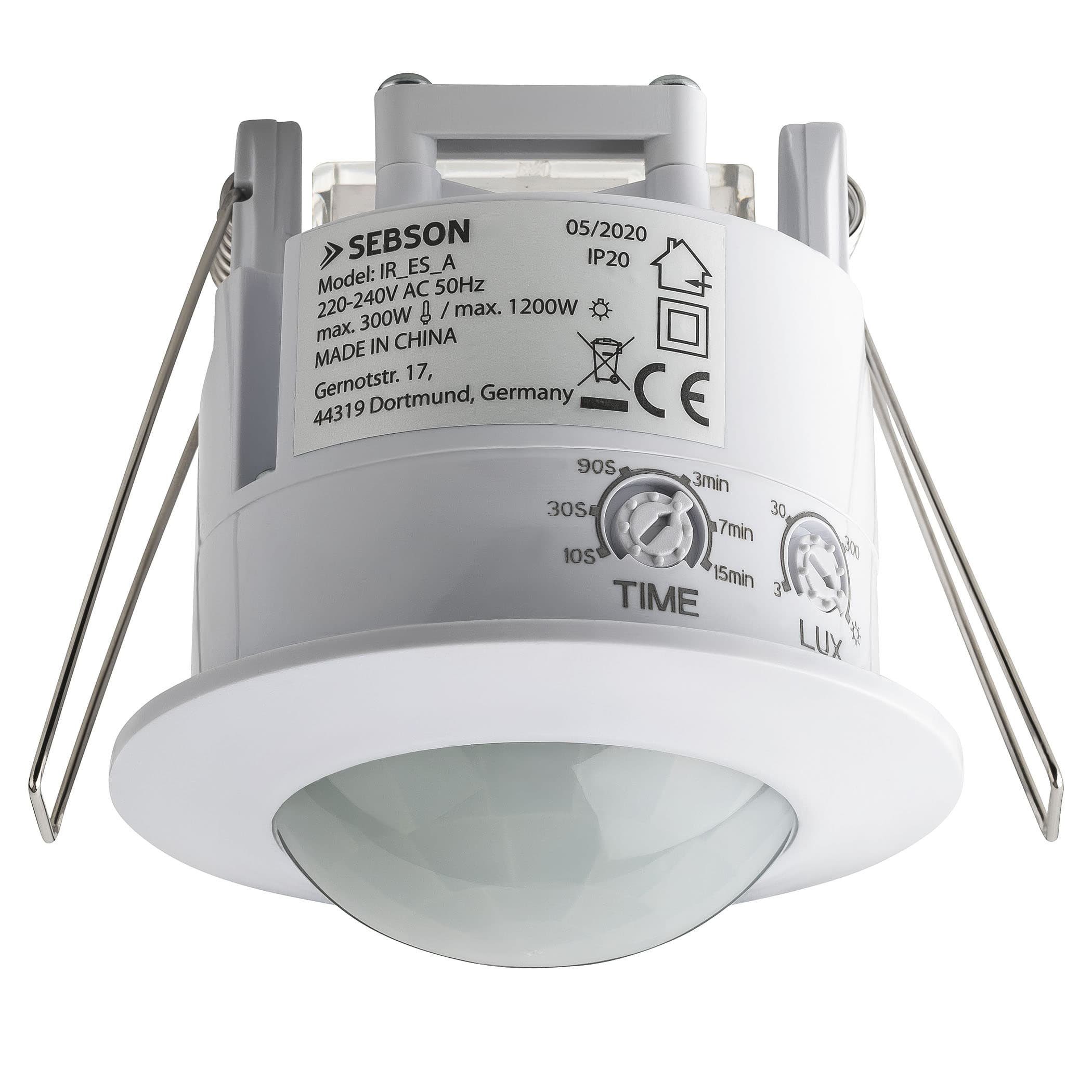 4er Set Bewegungsmelder einstellbar - Infrarot Bewegungsmelder SEBSON geeignet LED Unterputz