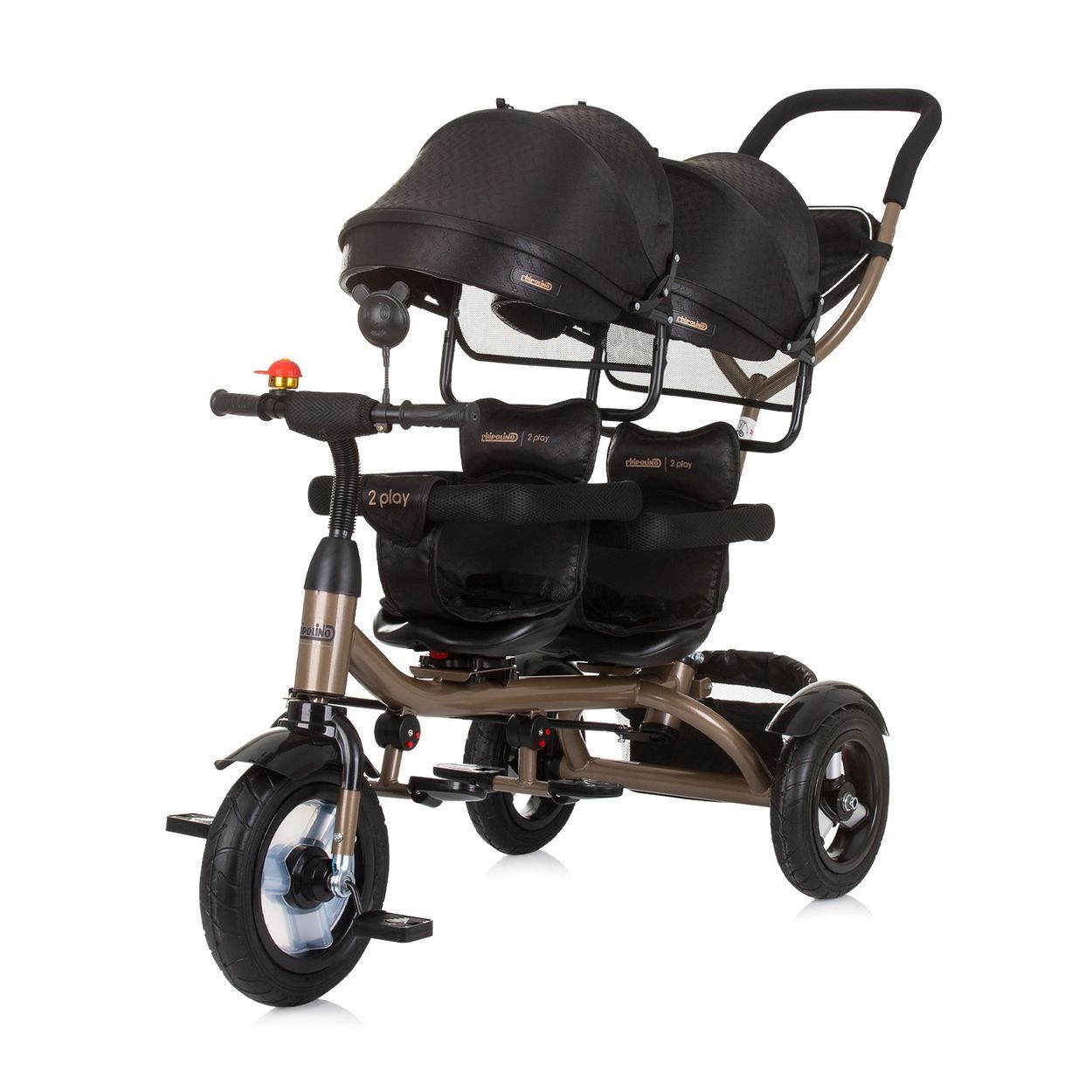 Babyshoppen Dreirad Geschwisterdreirad Tricycle 2Play, Lenkstange günstig online kaufen