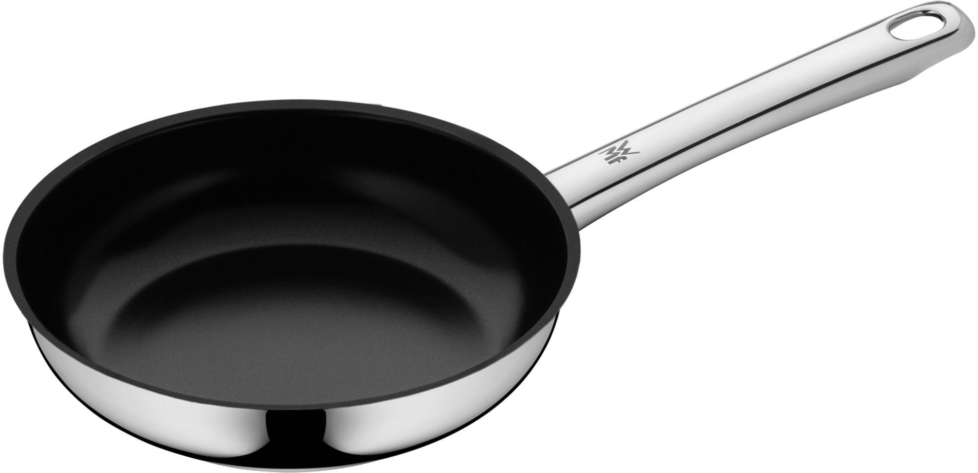 WMF Bratpfanne Devil, Ø 28 cm, Pfanne Induktion mit Antihaftversiegelung, Cromargan® Edelstahl Rostfrei 18/10, TransTherm®-Allherdboden, für alle Herdarten geeignet, Edelstahlgriff