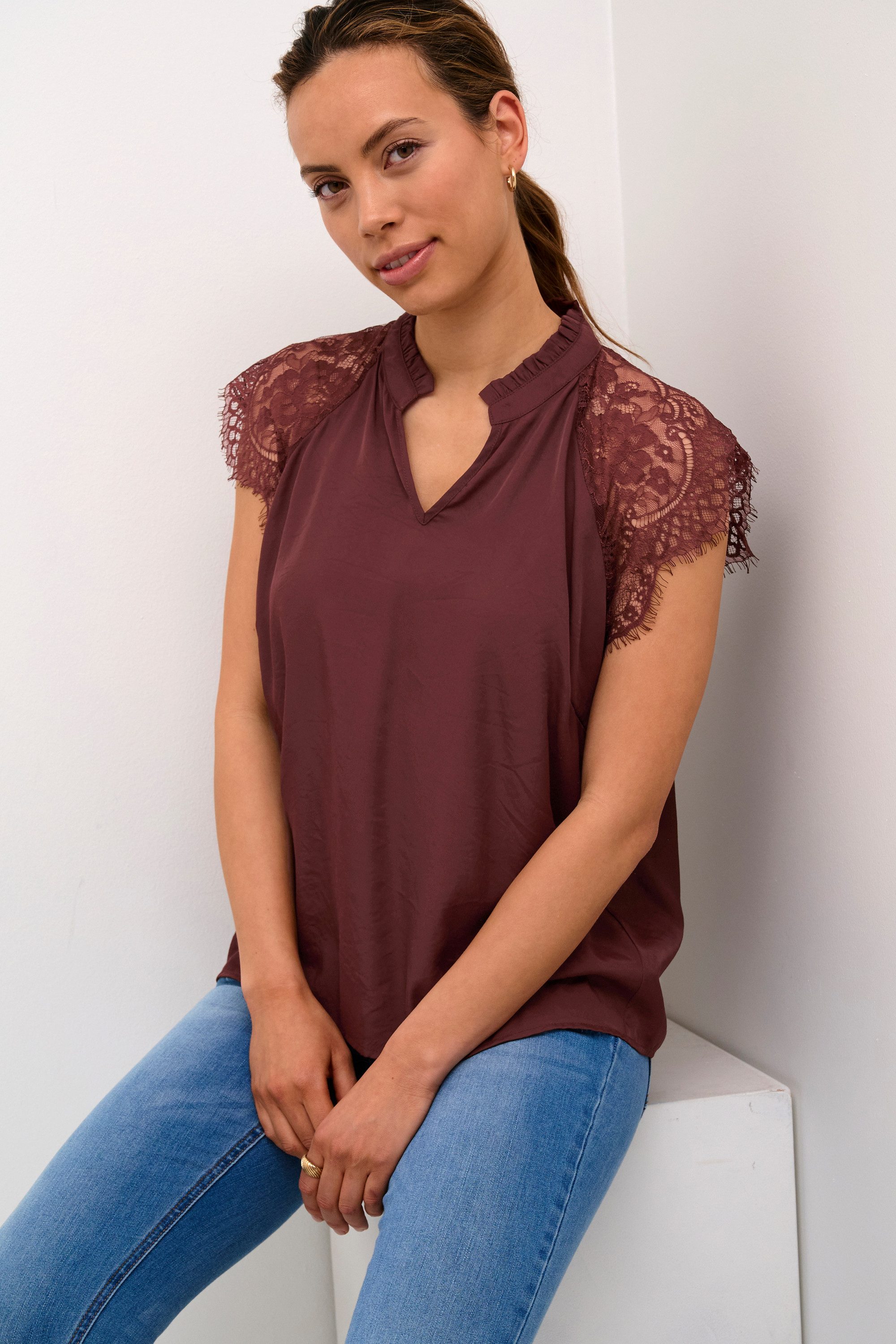 Cream Kurzarmbluse Bluse kurzarm CRNola