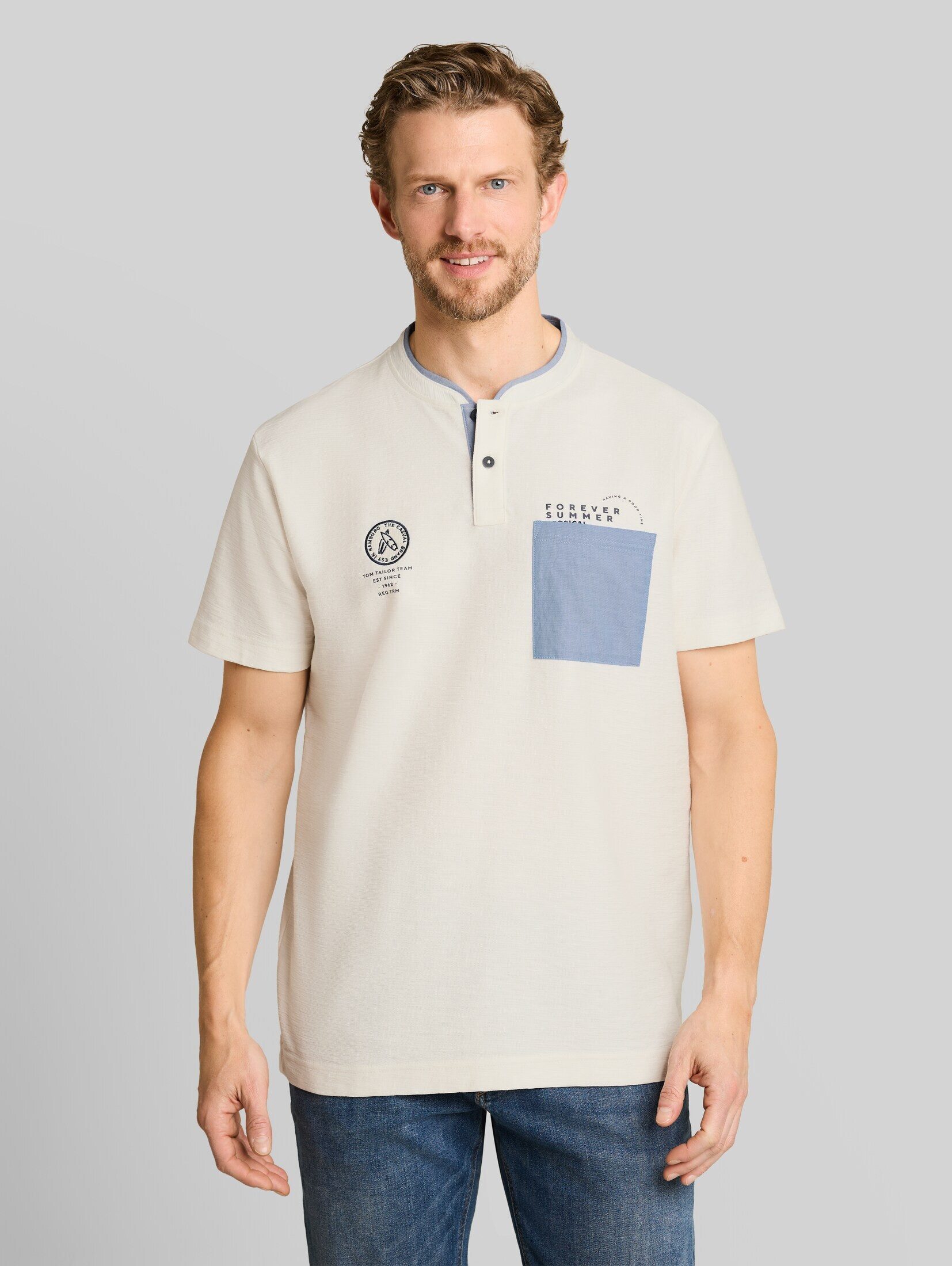 TOM TAILOR Poloshirt Poloshirts Poloshirt mit Brusttasche