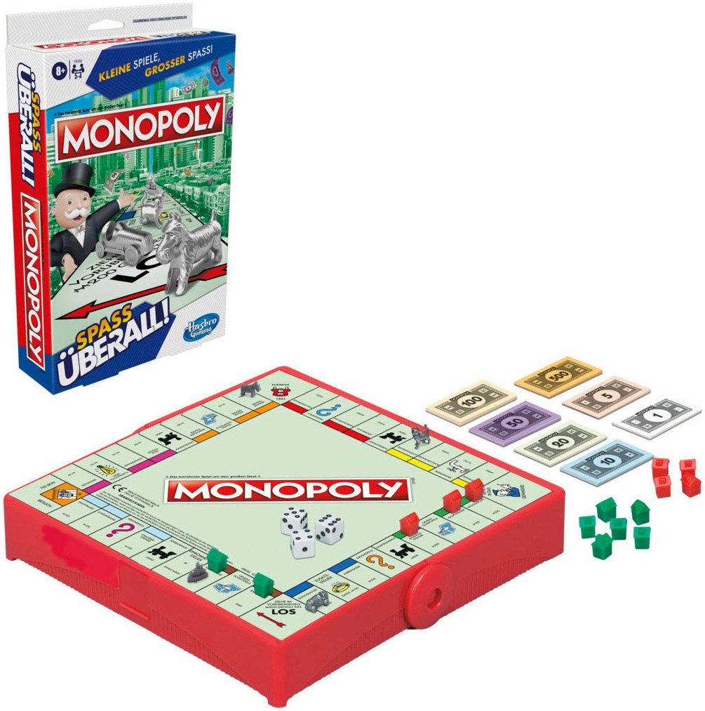 Hasbro Spiel Monopoly Kompakt, Familienspiel