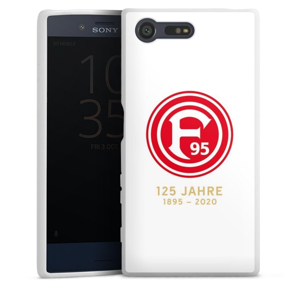 DeinDesign Handyhülle Logo 125 Jahre Fortuna Weiß, Sony Xperia X Compact Silikon Hülle Bumper Case Handy Schutzhülle