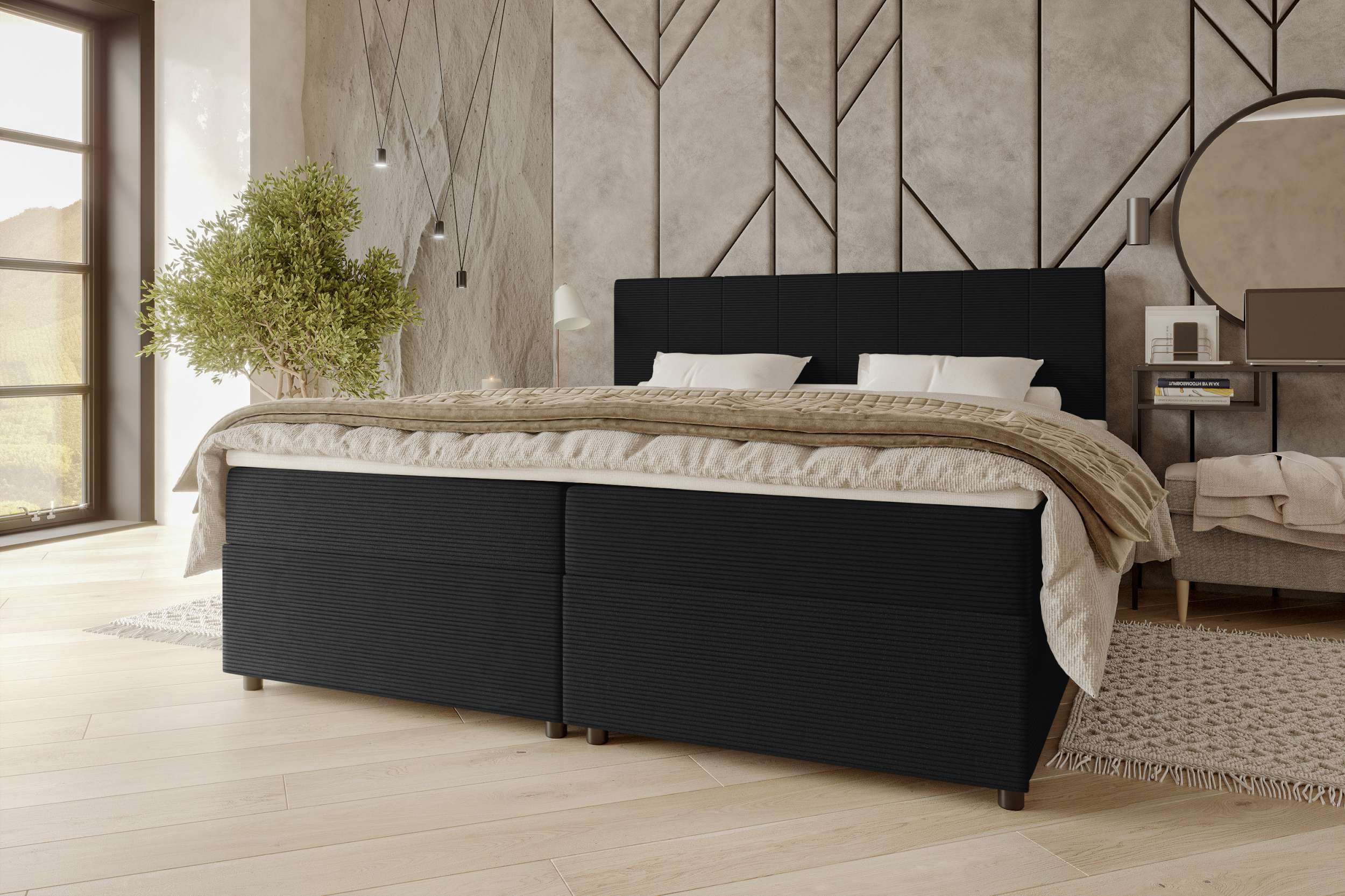 99rooms Boxspringbett Kira (Schlafzimmerbett, Bett), 140/160/180x200 günstig online kaufen