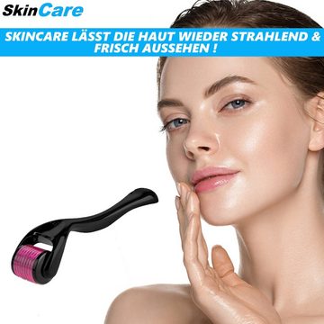 MAVURA Dermaroller SkinCare Mikronadelroller Haut Pflege Haar Bart Wachstum, Haarwuchs Hautpflege Regeneration Microneedling Haare Haarwachstum, Derma Roller Massageroller Cellulite Falten, Narben Pigment Anti Aging Nadelroller Micronadeln