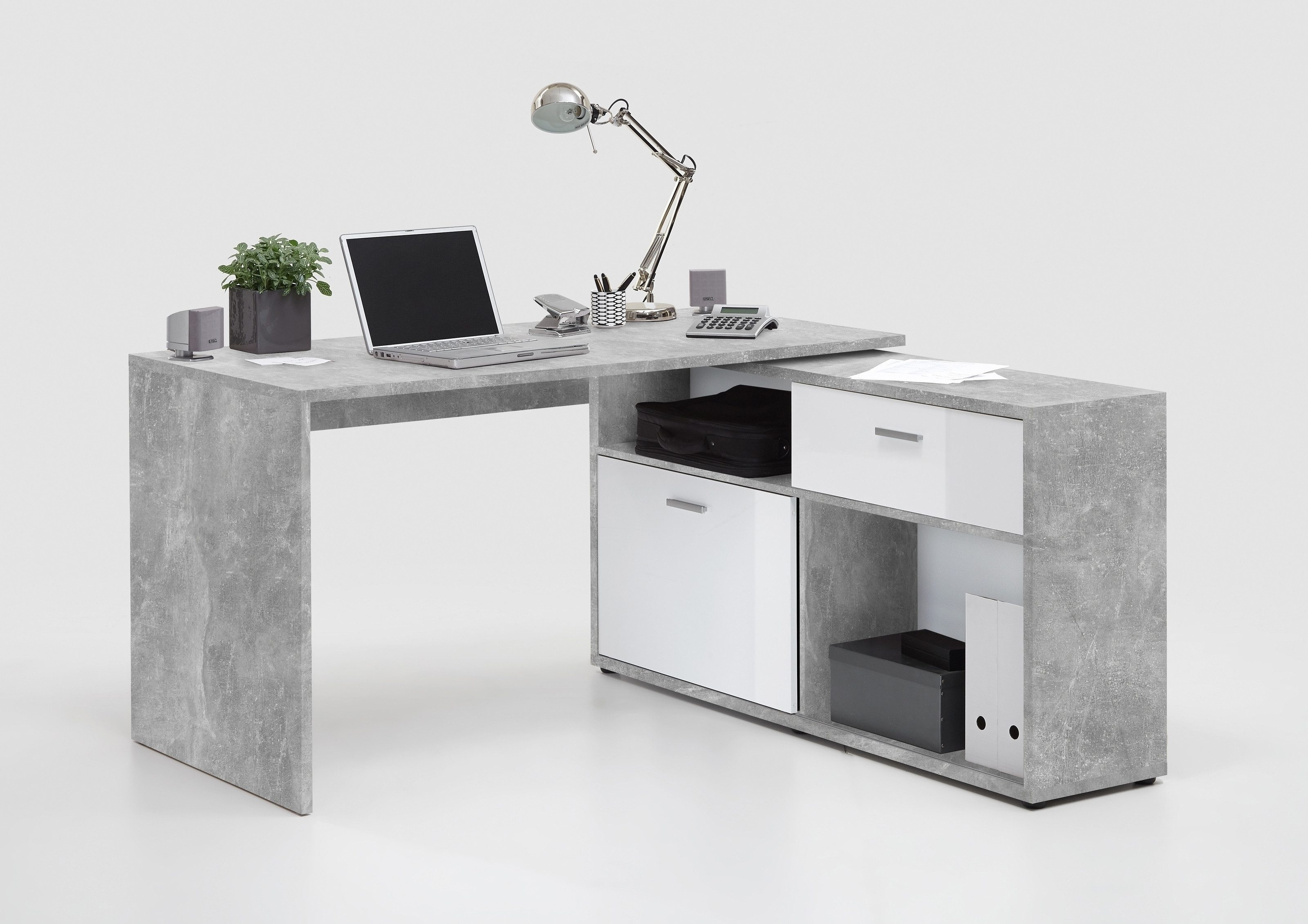 PREISBRECHER Schreibtisch DIEGO, in Beton LA-hochlanz günstig online kaufen