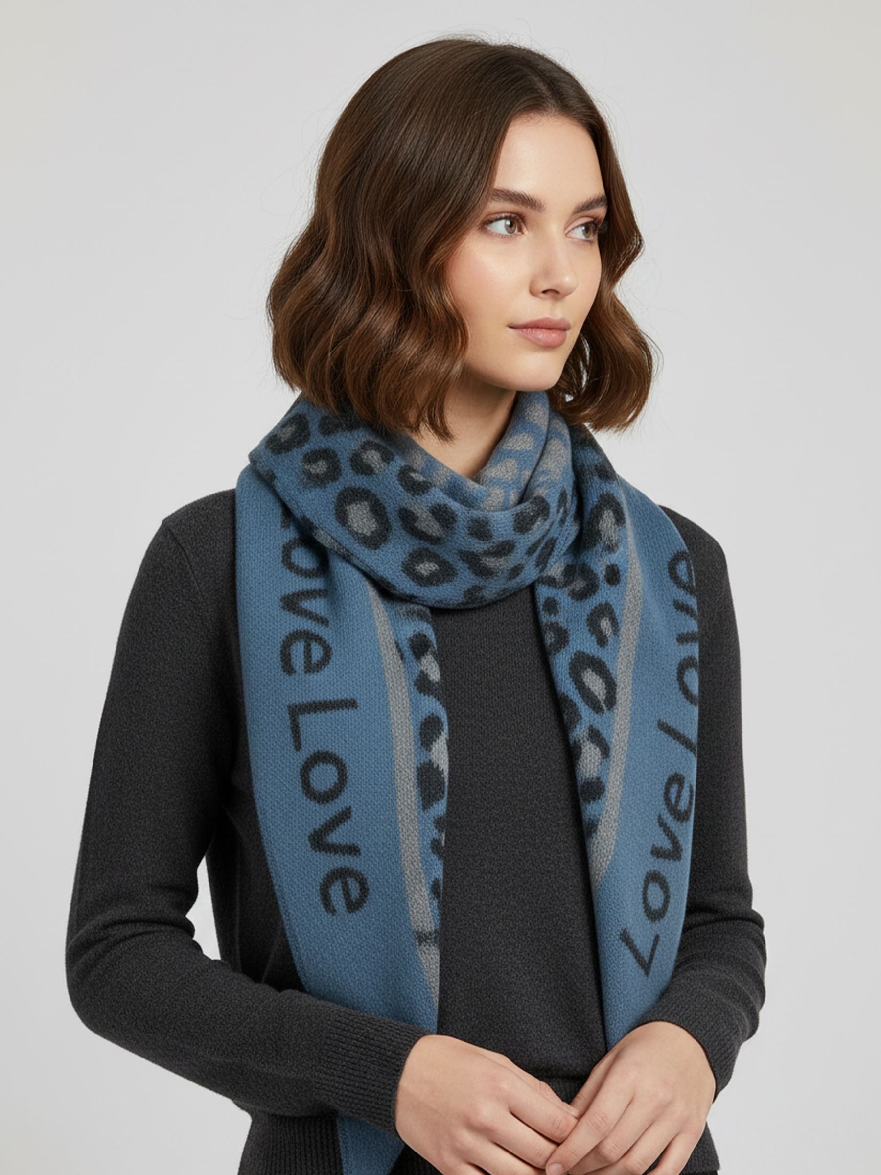 Faera Modeschal Animal Love Dreieckstuch elastischer Strick Leo Muster, 814 günstig online kaufen