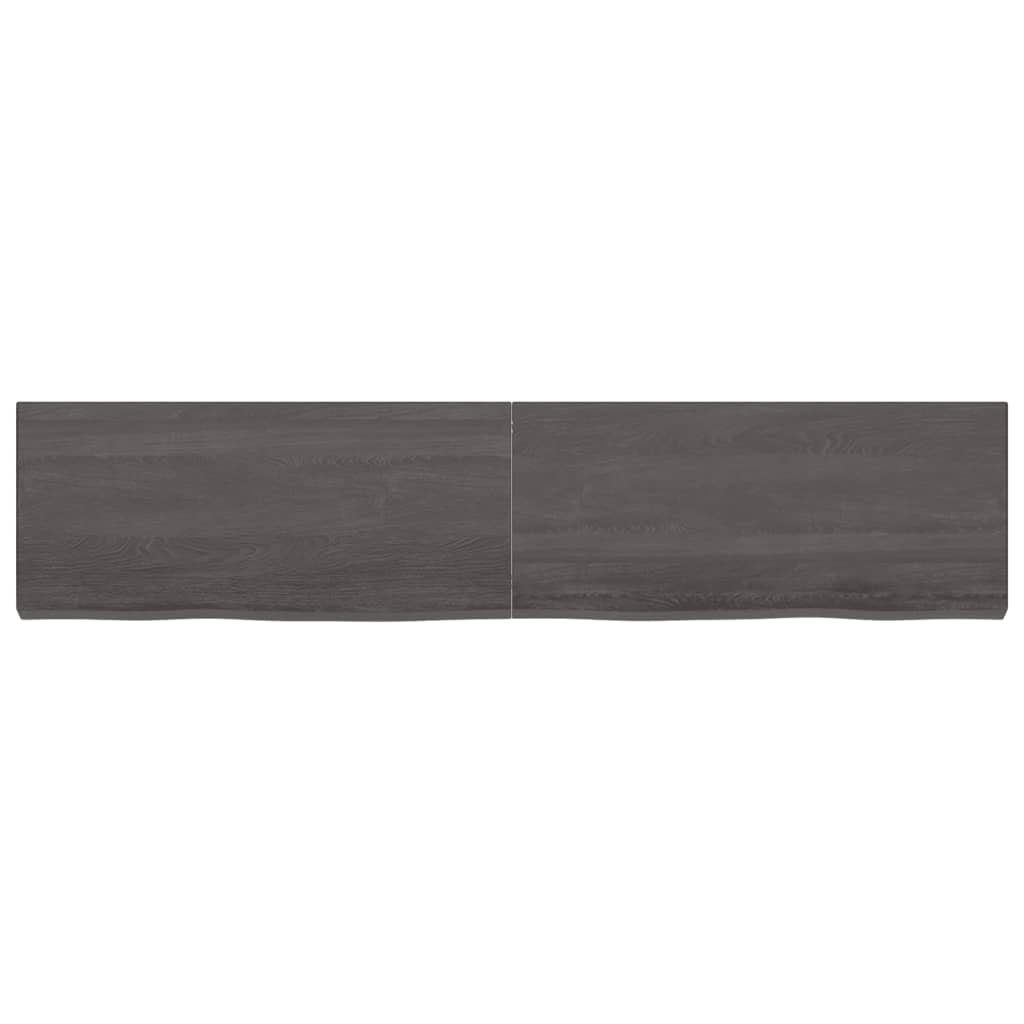furnicato Tischplatte 180x40x(2-6)cm Massivholz Eiche Behandelt