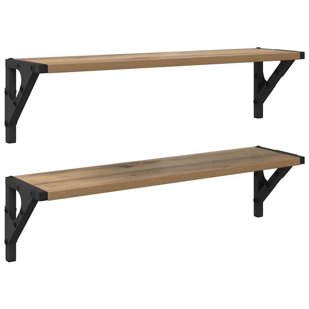 vidaXL Regal Wandregale 2 pcs Artisan-Eiche 60 x 15 x 15,5 cm Holzwerkstoff günstig online kaufen