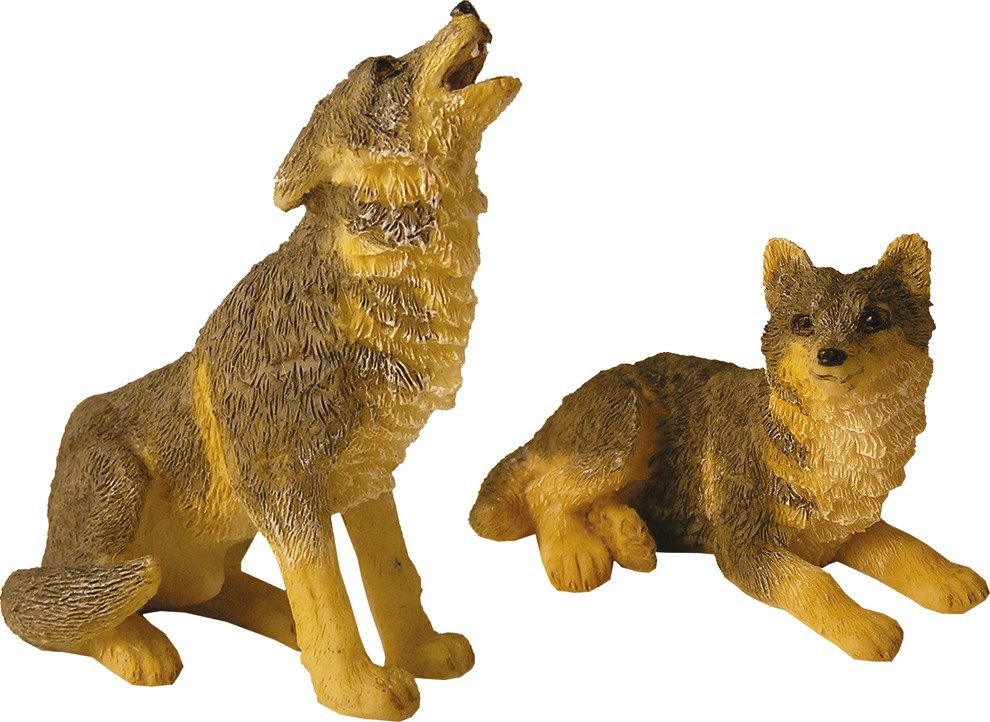 FADEDA Tierfigur 2x FADEDA Wölfe, Höhe in cm: 5,8