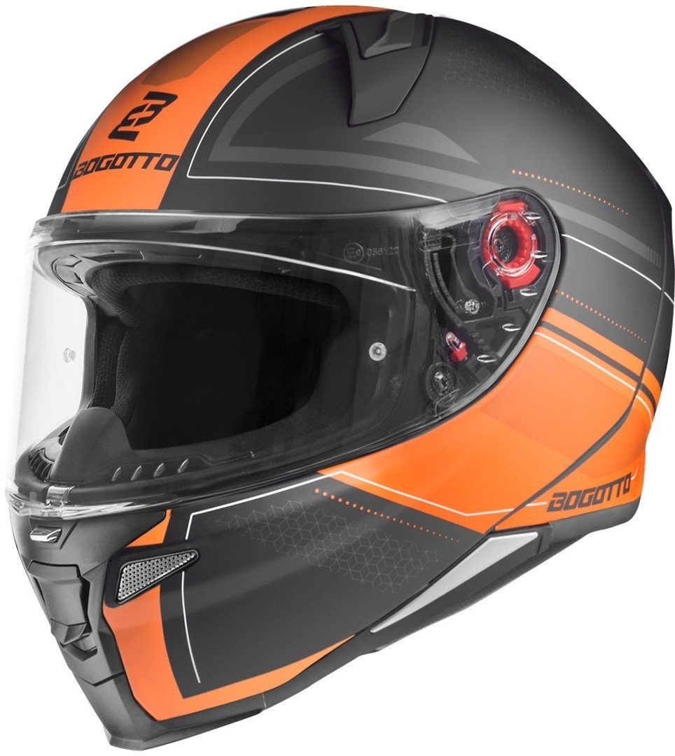 Bogotto Motorradhelm FF110 Cinder Helm, reflektierende, Pinlock, Schnellwechselvisier, Ratschenverschluss