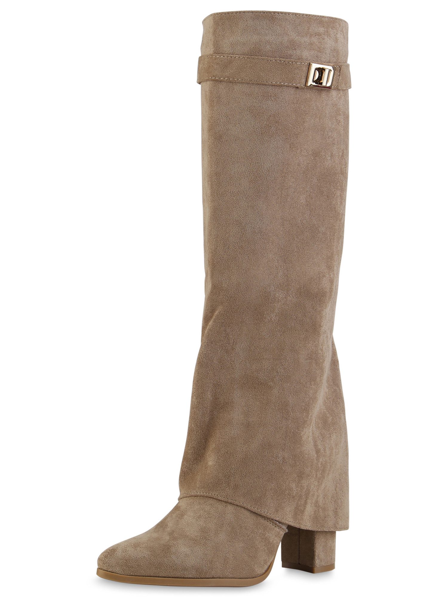 VAN HILL 841807 Stiefel Damen Klassische Stiefel Spitze Schnallen Leder-Opt günstig online kaufen