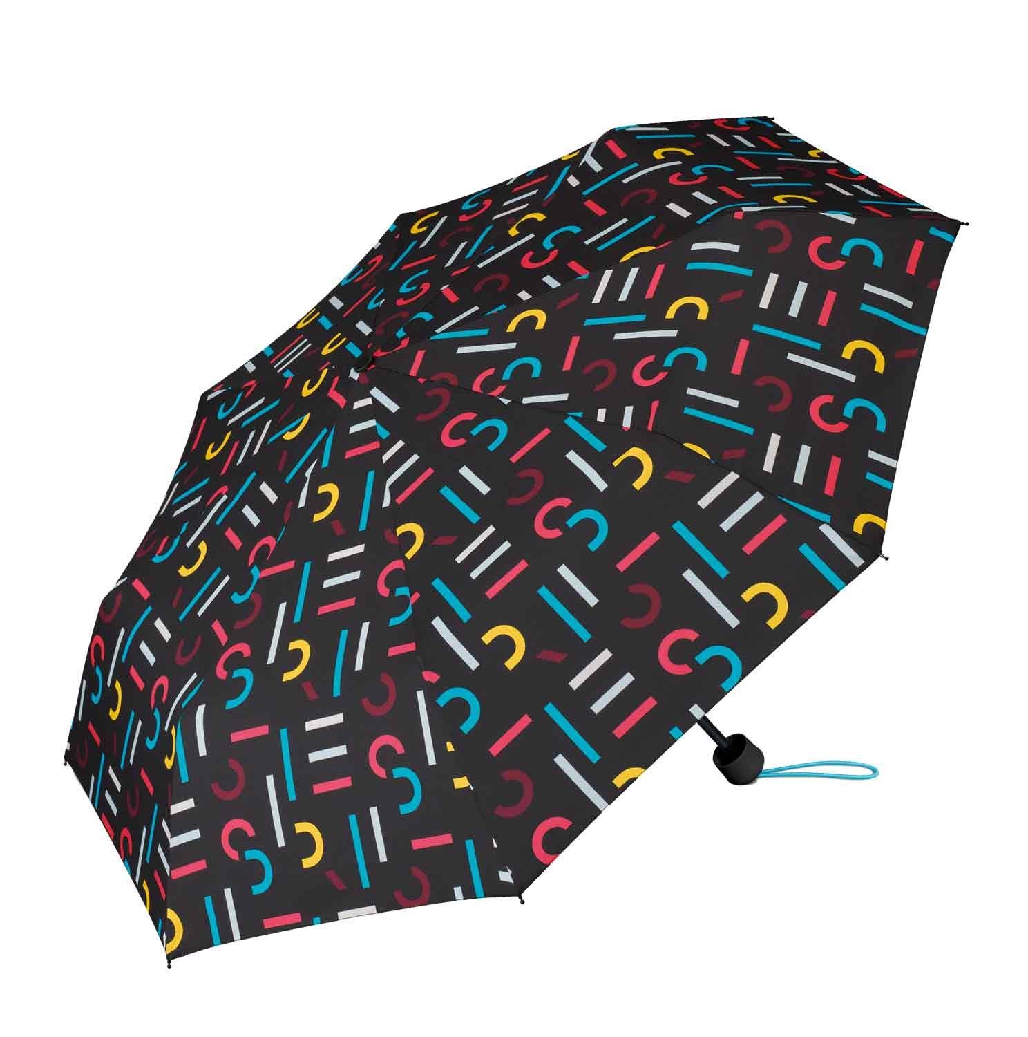 Top-Service HAPPY RAIN Geldbörse Happy Rain Shopper multicolor mit 1-tlg., Stück), supermini letterjam modisch Freizeit, (Stück, Taschenschirm