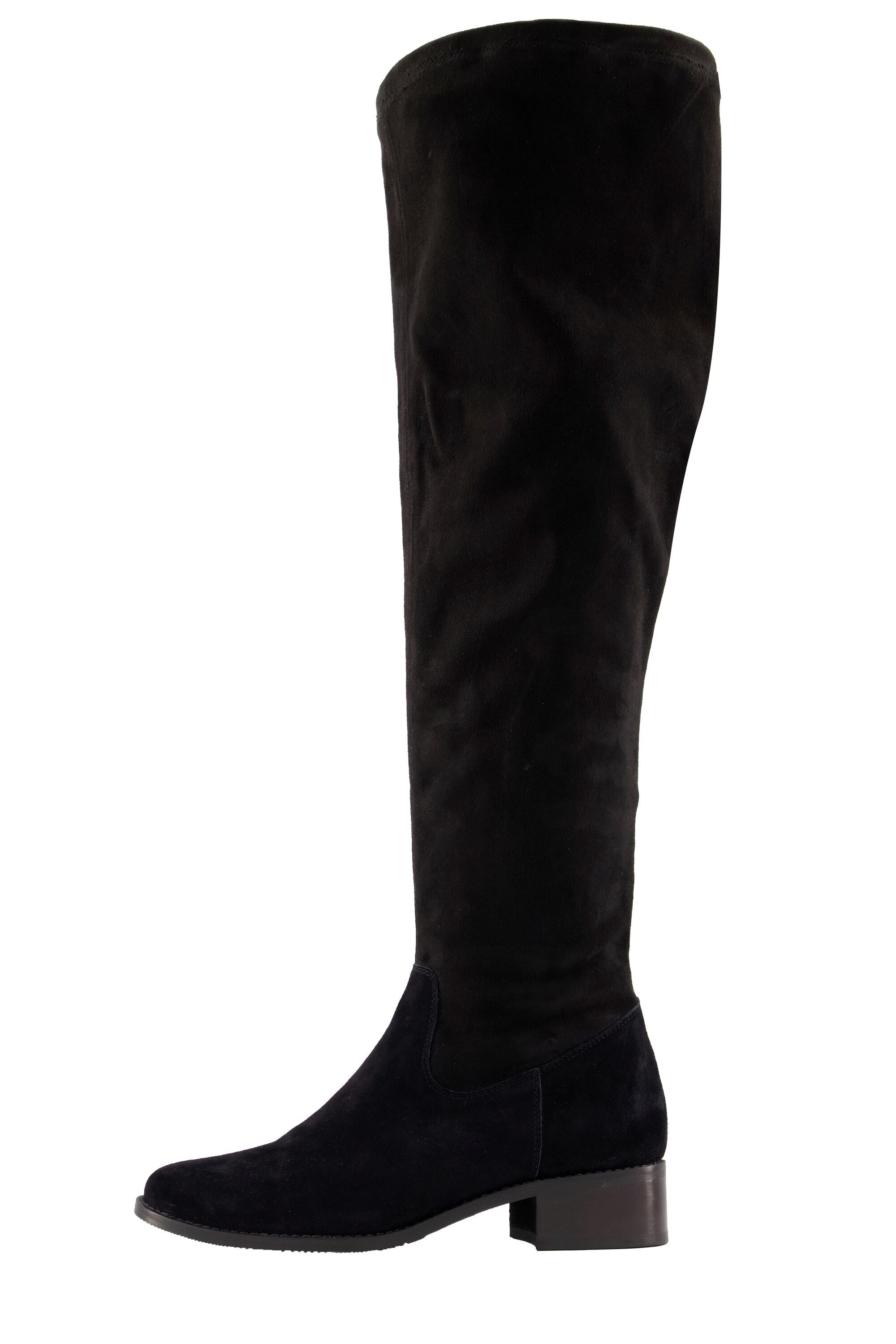 Ulla Popken Overknee-Stiefel Bindeband Reißverschluss Weite H Stiefel
