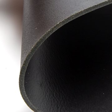 Platzset, PS01-VL-Schwarz-02, COLOGNELEDER, (1 x Telleruntersetzer 28 cm x 24 cm + 1 x Glasuntersetzer 13 cm x 11 cm-St), echtes Leder, Ledereigenschaften