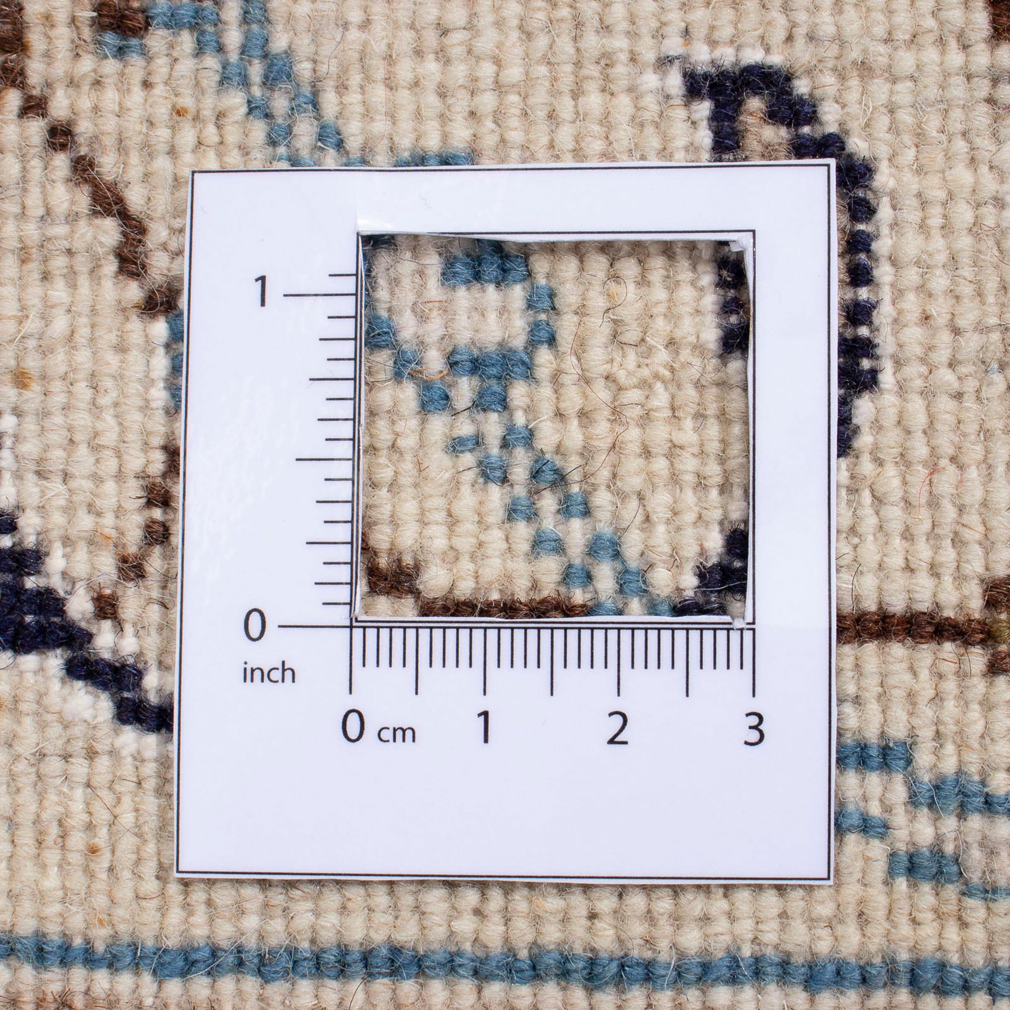 Orientteppich Perser - 207 dunkelblau, Handgeknüpft, Wohnzimmer, Nain quadratisch, cm - mm, morgenland, quadratisch mit 10 Zertifikat x 198 - Höhe: Einzelstück